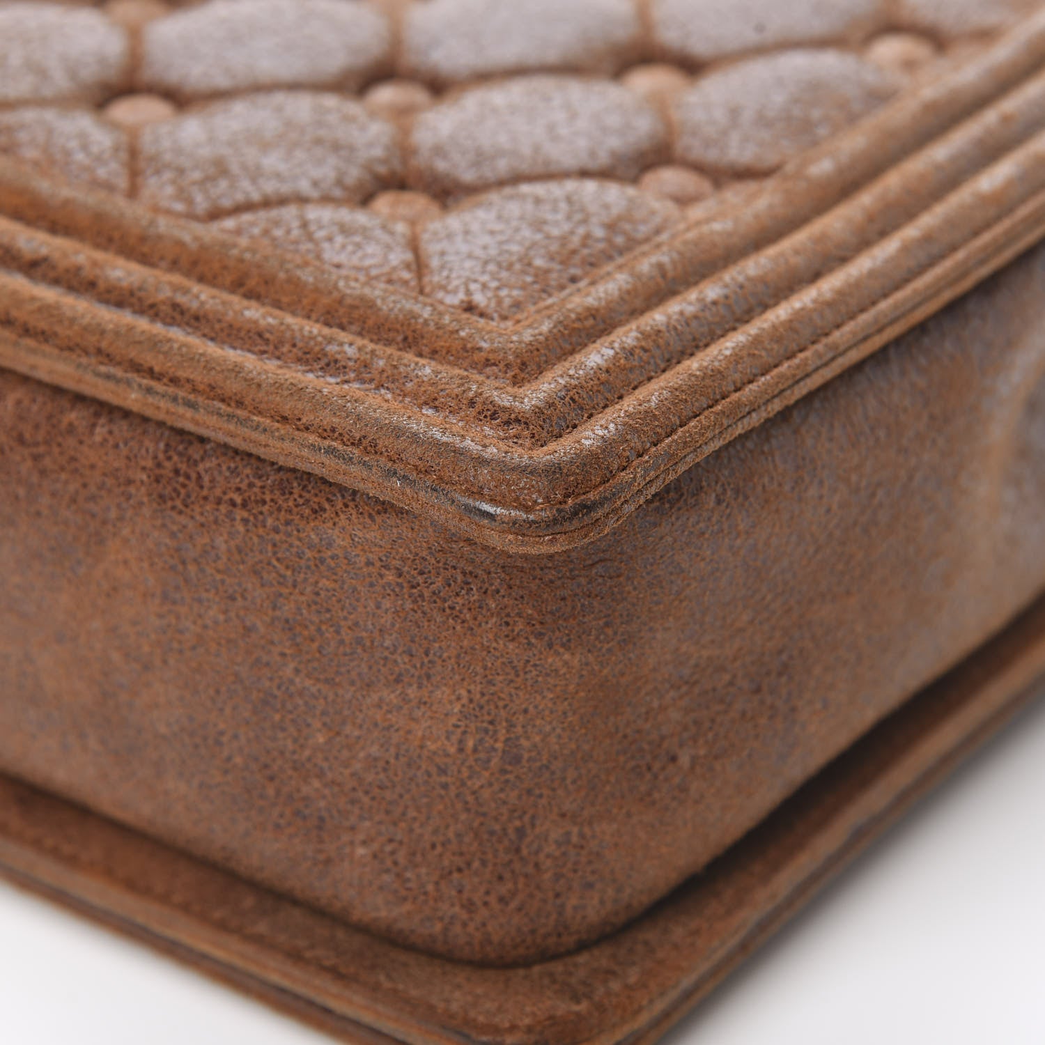 Chanel Nubuck Chesterfield Quilted Large Celtic Boy Flap Brown 11 of 14