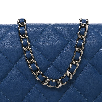 Chanel Washed Lambskin Quilted Medium Chain Around Messenger Blue 8 of 11