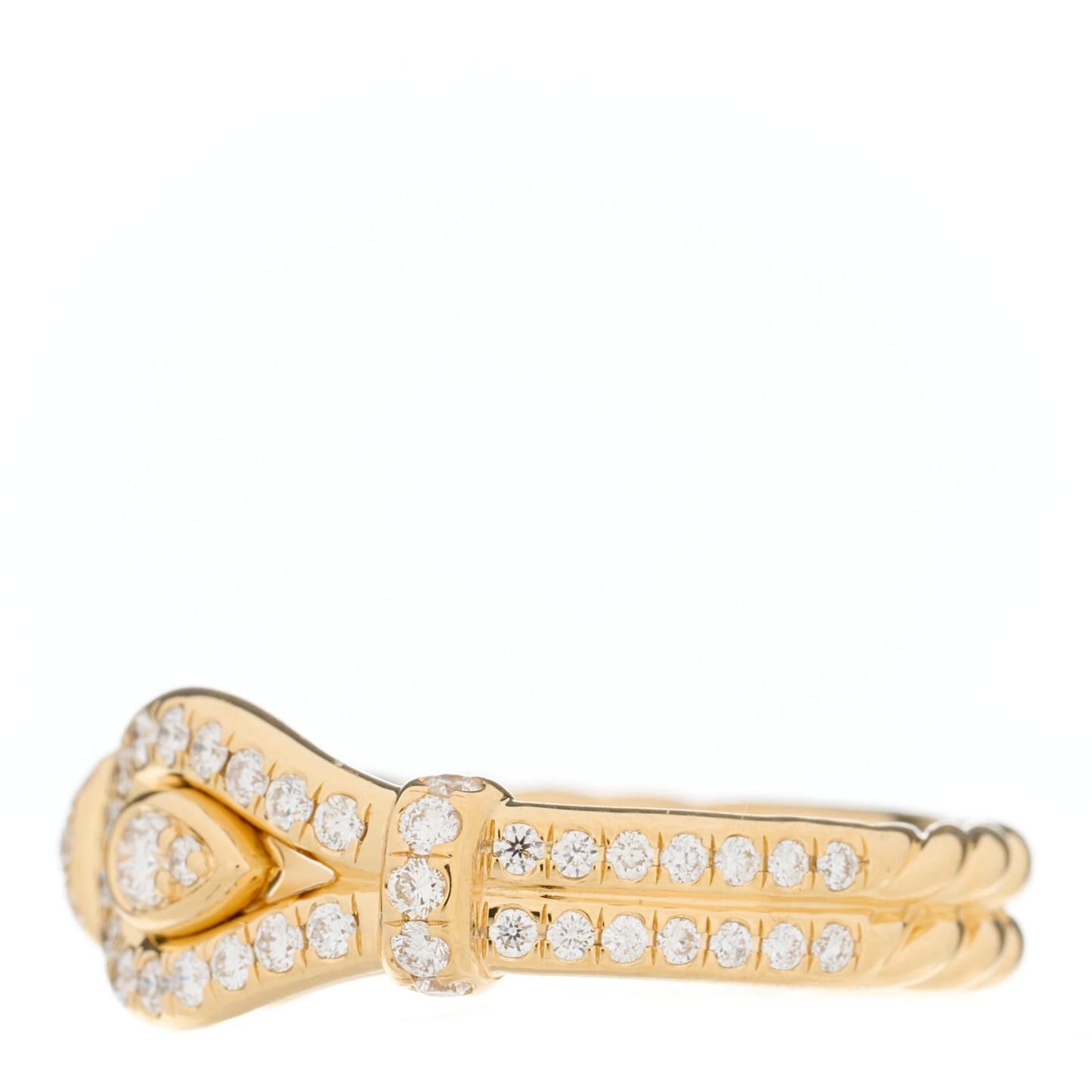 18K Yellow Gold Diamond Thoroughbred Loop Ring 54 6.75