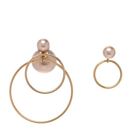 Christian Dior Pearl Mise En Dior Tribal Hoop Earrings Pink 1 of 7