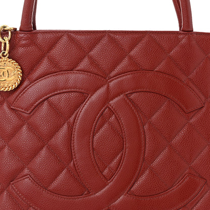 Chanel Caviar Quilted Medallion Tote Bordeaux 8 of 11