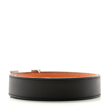 Hermes Chamonix Togo 32mm H Belt 90 36 Chocolate Potiron 2 of 7