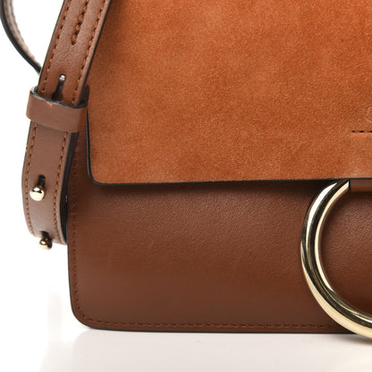 Chloe Suede Calfskin Small Faye Shoulder Bag Tobacco 11 of 14