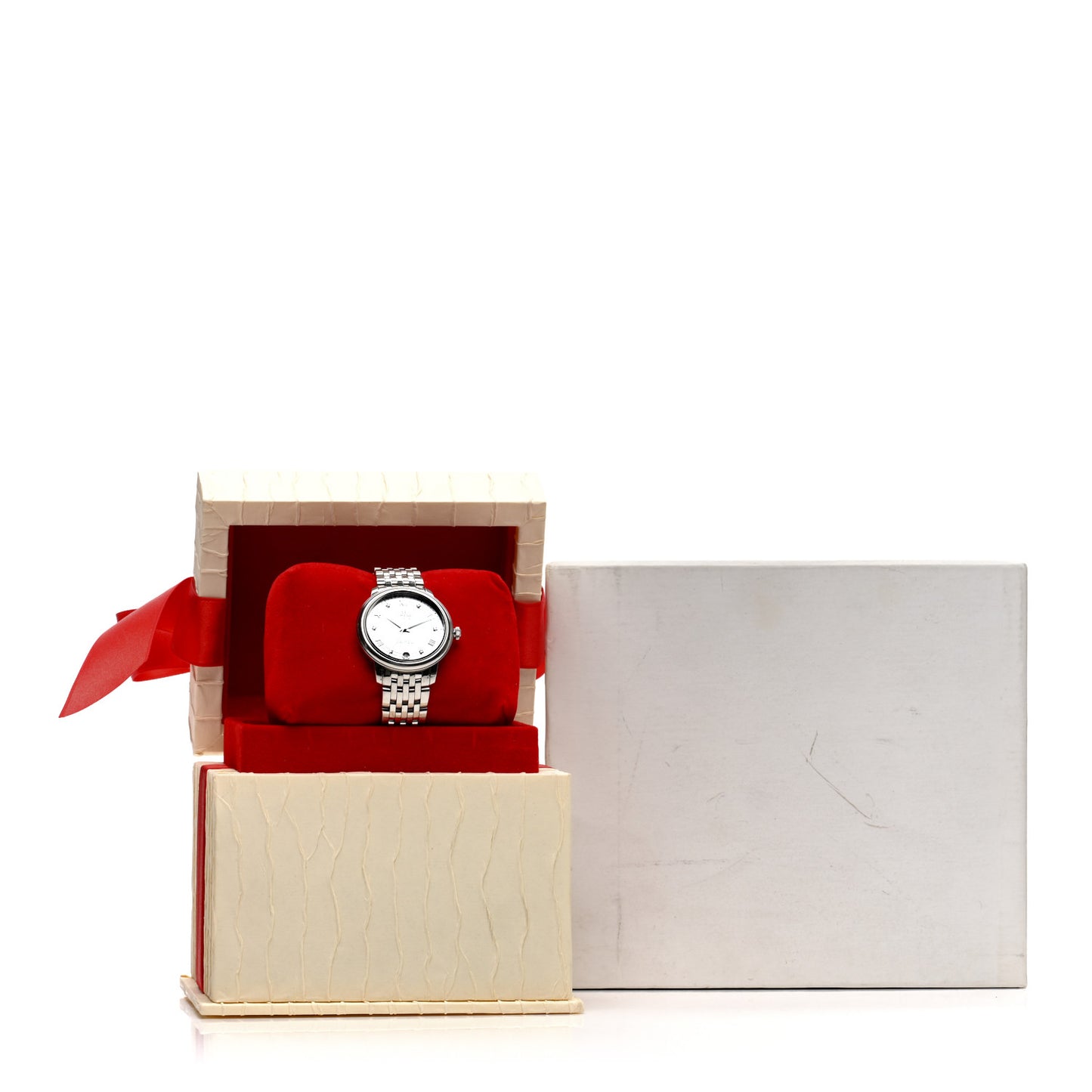 Stainless Steel Diamond Blue Mother of Pearl 33mm De Ville Prestige Automatic Watch 424.10.33.20.57.001