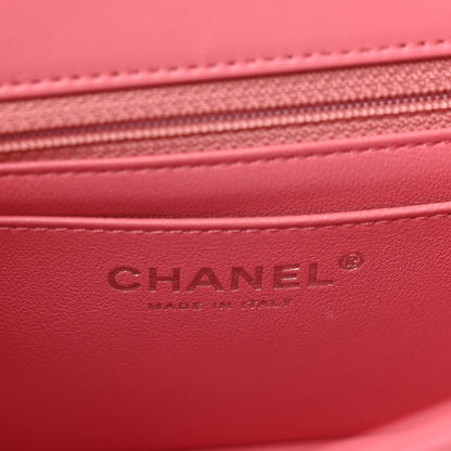 Chanel Lambskin Quilted Mini Rectangular Flap Pink 6 of 11