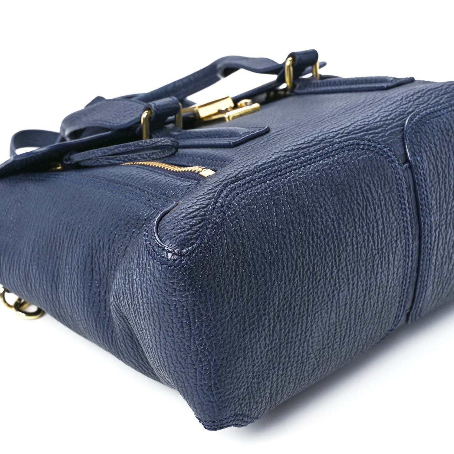 3.1 Phillip Lim Textured Calfskin Medium Pashli Satchel Ink 11 of 13