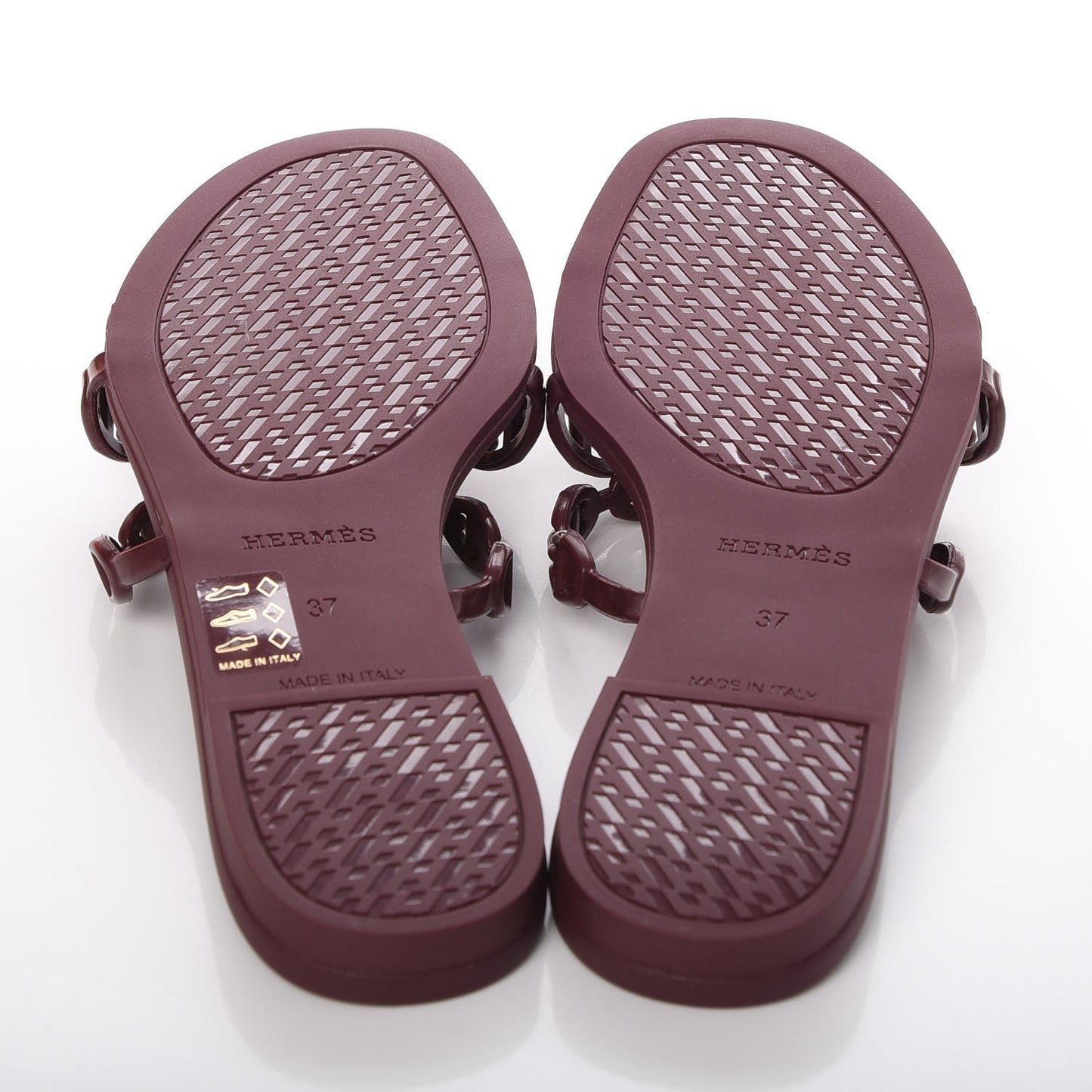 Rubber Chaine d' Ancre Rivage Sandals 37 Bordeaux