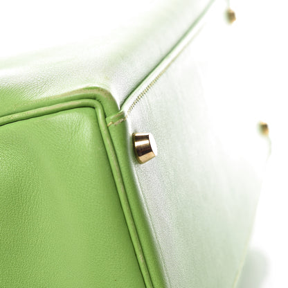 Hermes Veau Gulliver Kelly Retourne 32 Vert Cru 32 of 46