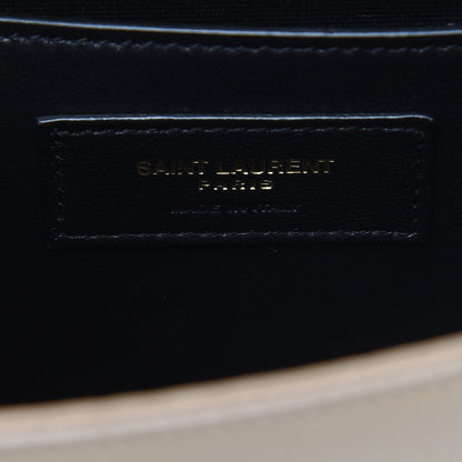 Saint Laurent Grain De Poudre Small Monogram Kate Satchel Dark Beige 7 of 9