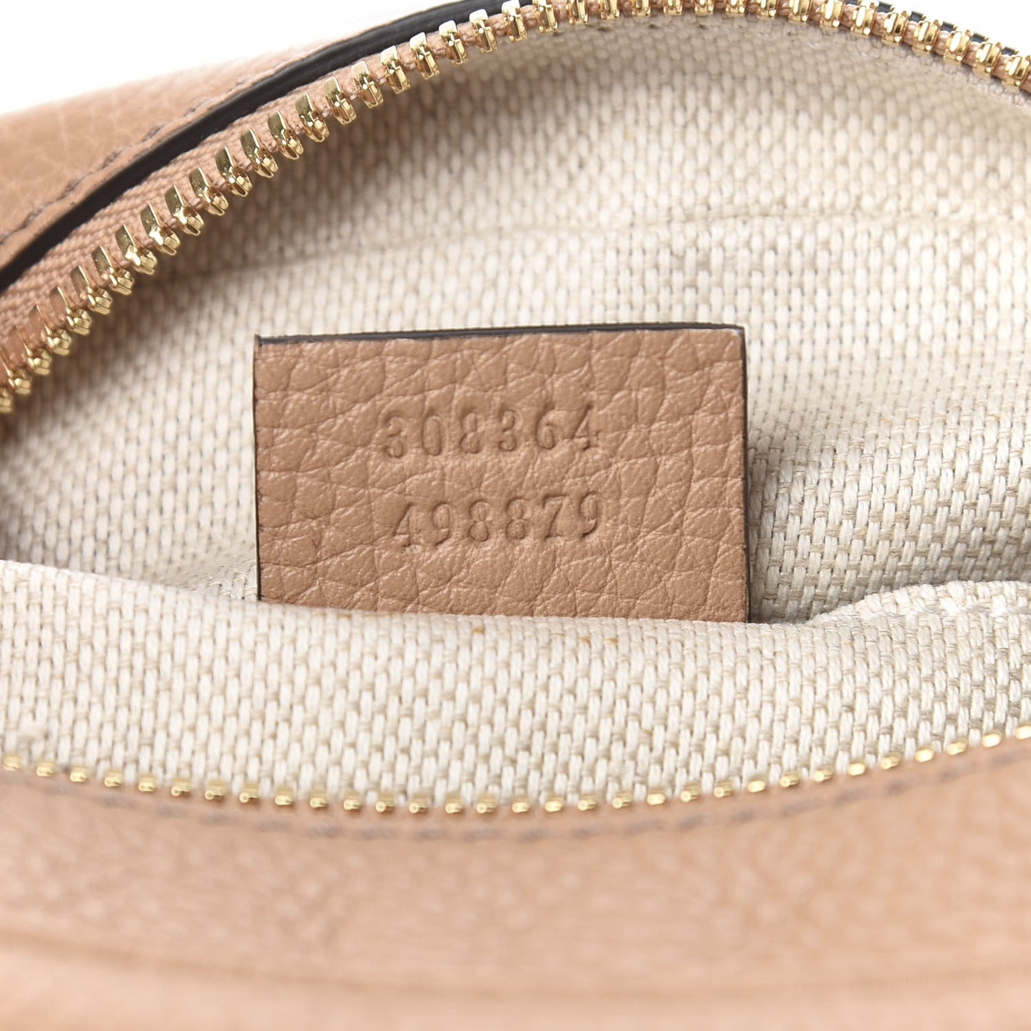 Pebbled Calfskin Small Soho Disco Bag Rose Beige