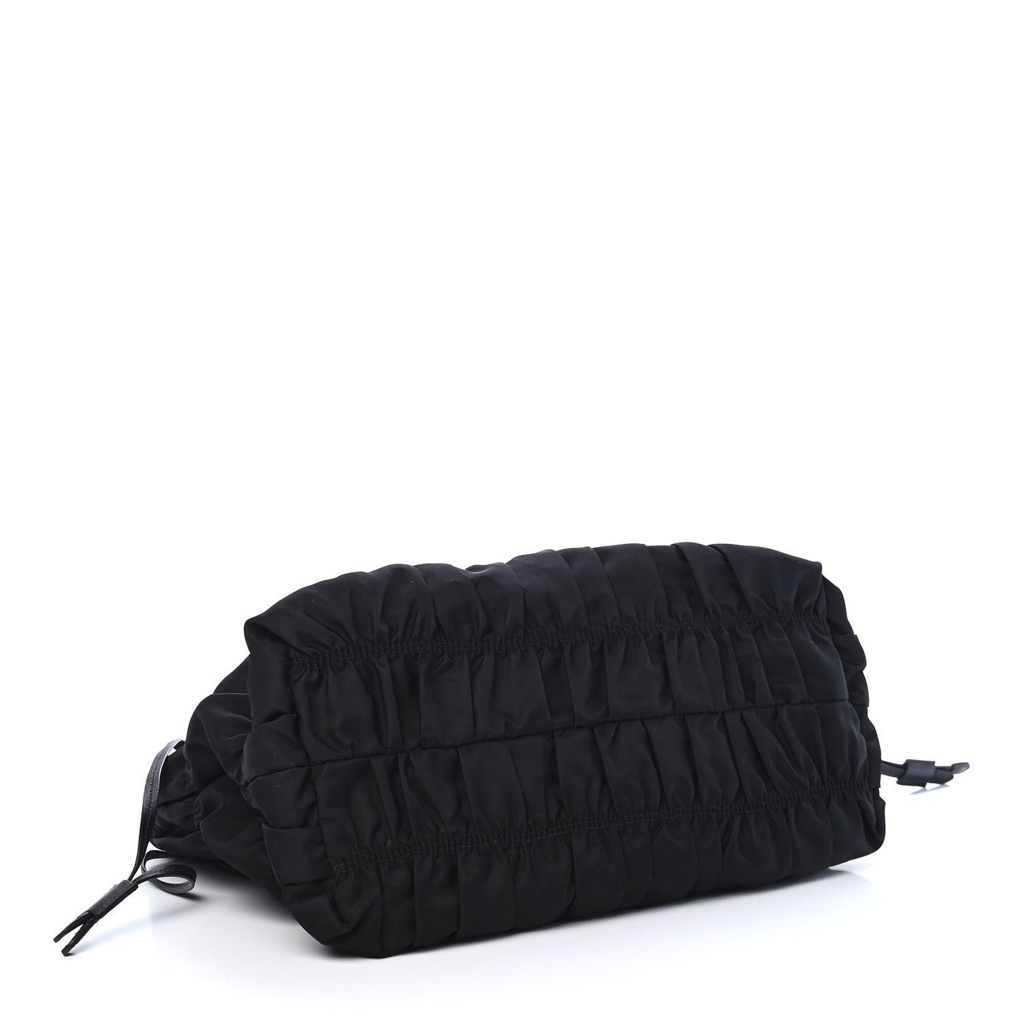 Tessuto Nylon Nappa Gaufre Shopping Satchel Black