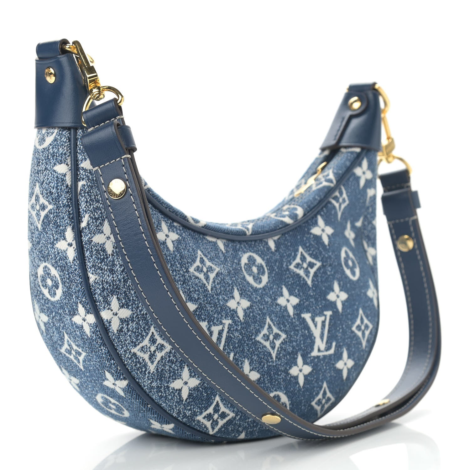 Louis Vuitton Monogram Jacquard Denim Loop Bleu 3 of 9