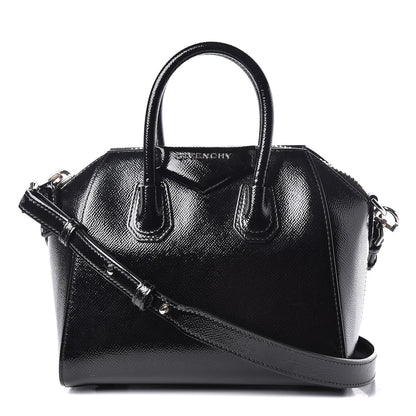Givenchy Textured Patent Calfskin Mini Antigona Black 1 of 10