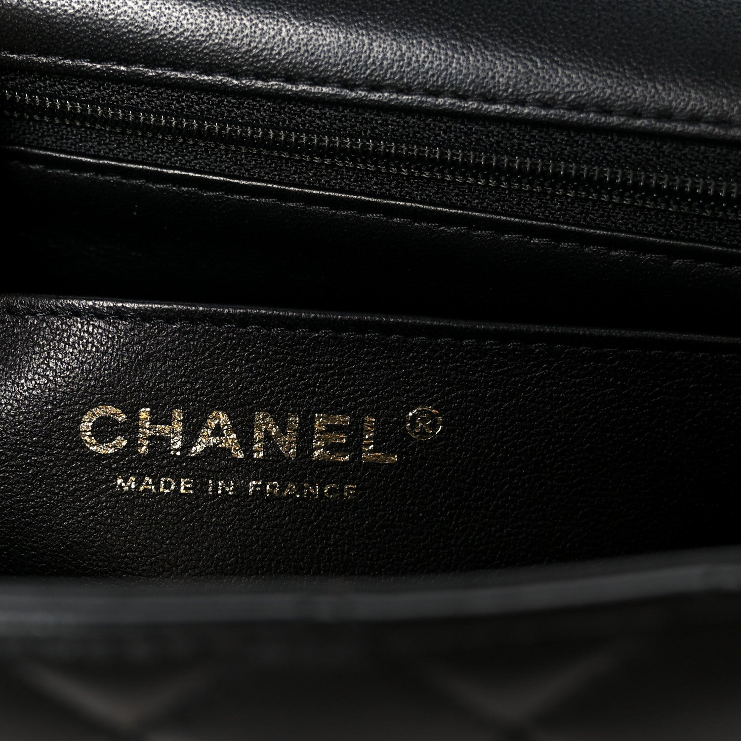 Chanel Lambskin Quilted Mini Top Handle Rectangular Flap Black 6 of 11