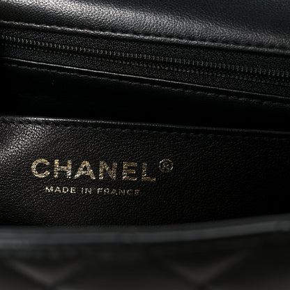 Chanel Lambskin Quilted Mini Top Handle Rectangular Flap Black 6 of 11
