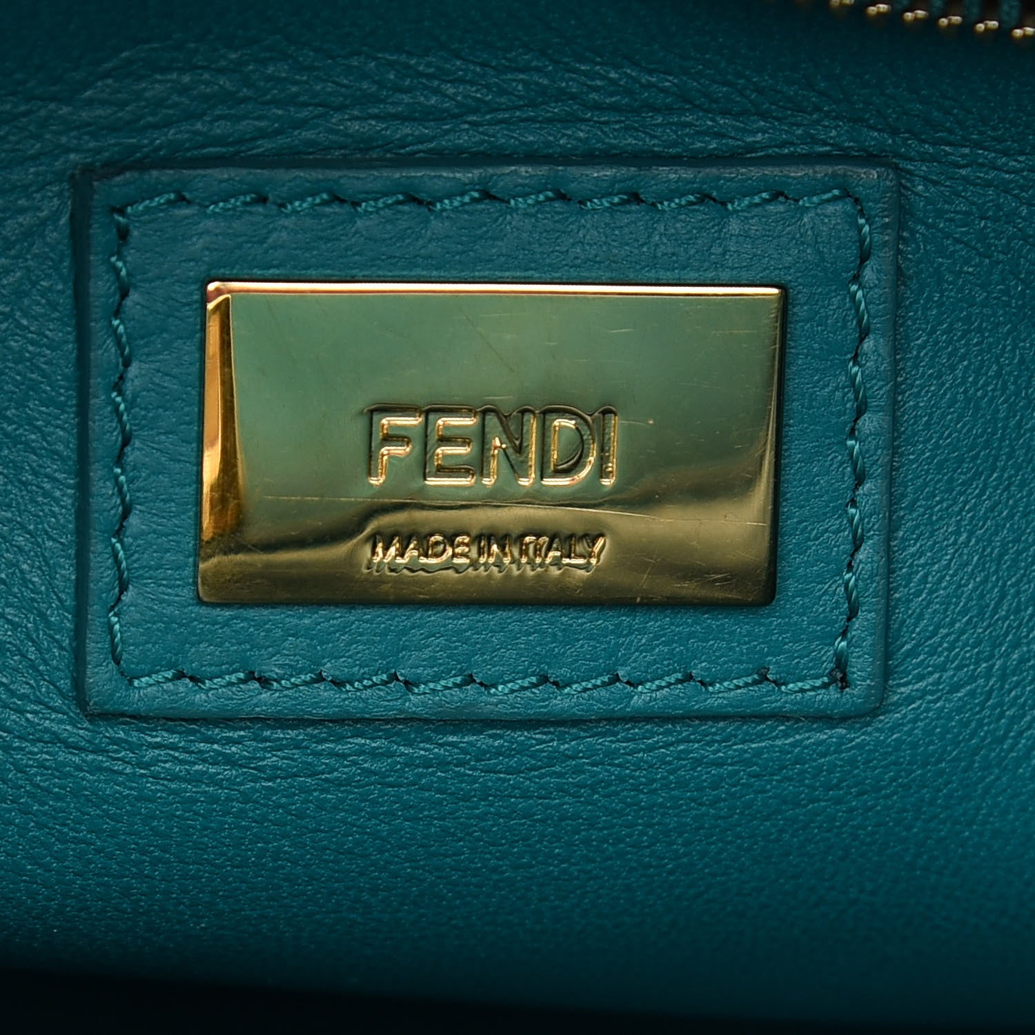 Fendi Nappa Mini Peekaboo Iconic Satchel Lago 6 of 9