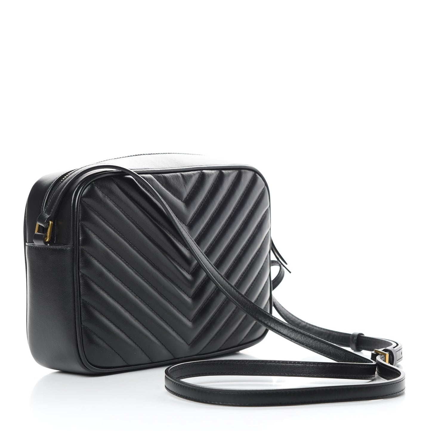 Calfskin Matelasse Monogram Lou Camera Bag Black