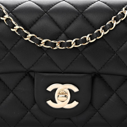 Chanel Lambskin Quilted Enamel Mini Rectangular Pearl Crush Flap Black 9 of 12
