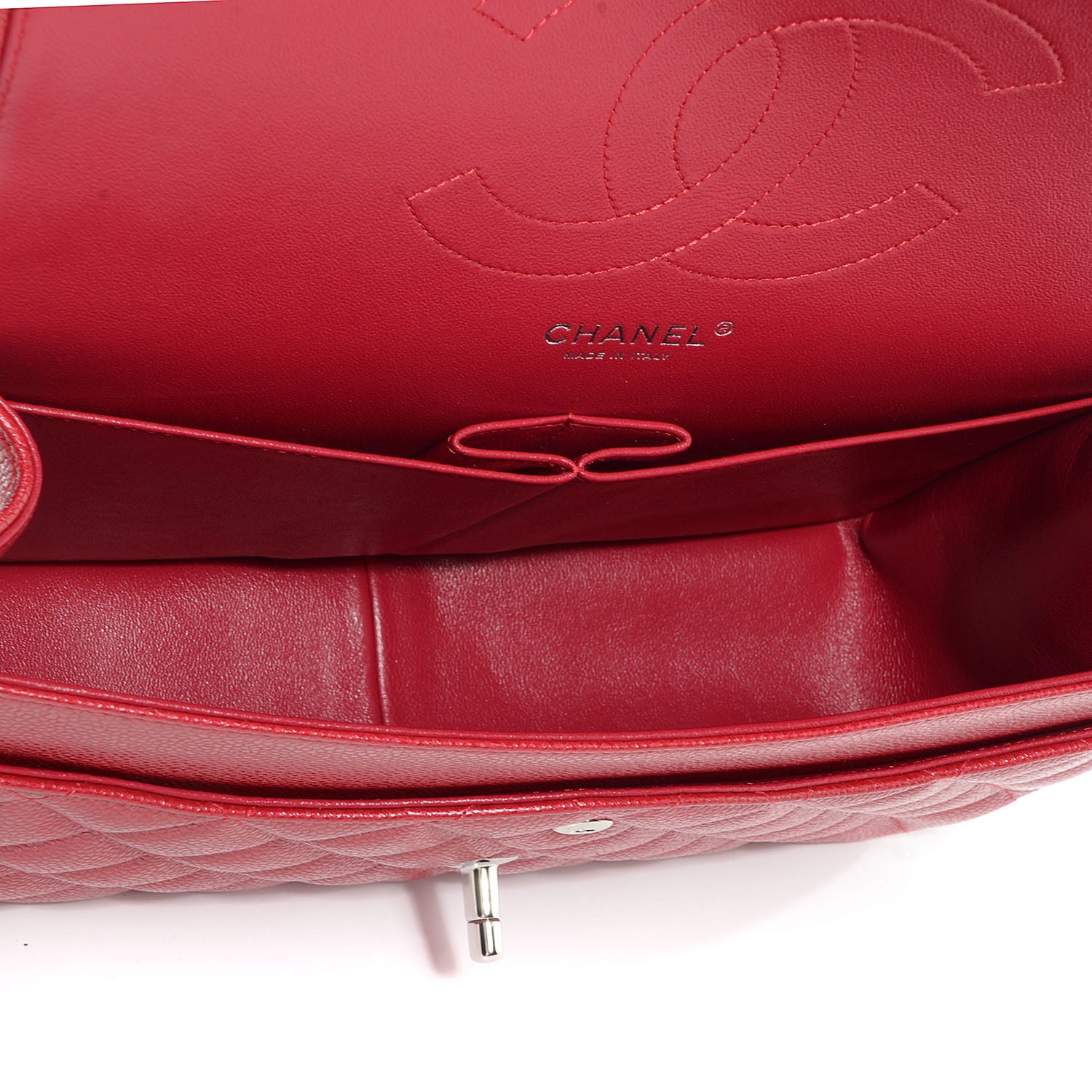 Chanel Caviar Jumbo Double Flap Dark Pink 6 of 9