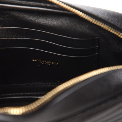 Saint Laurent Grain De Poudre Matelasse Monogram Mini Lou Camera Bag Black 8 of 9