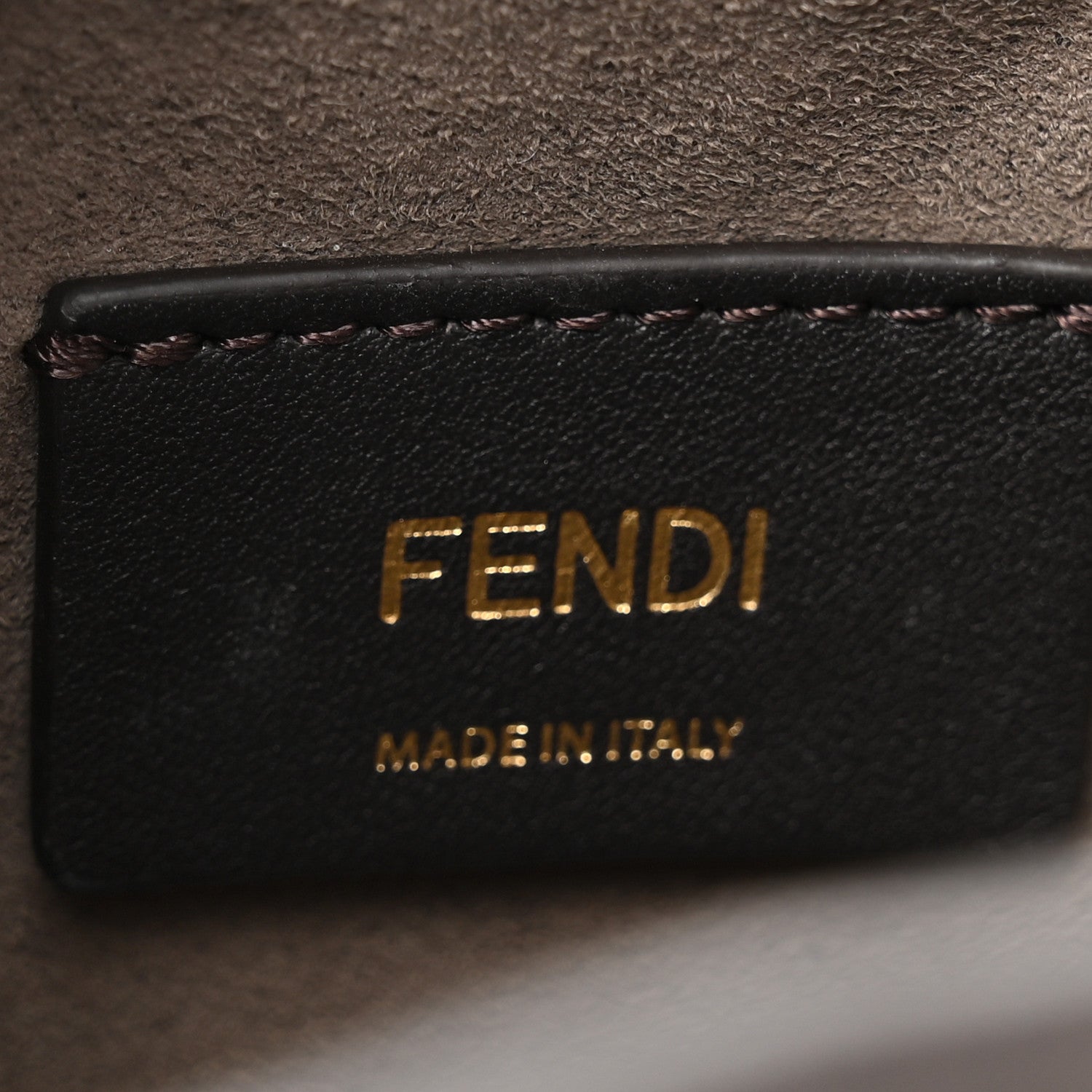 Fendi Fabric Jacquard Paillettes Vitello Seta FF 1974 Embroidered Mini Mon Tresor Bucket Bag Tobacco Moro 6 of 11