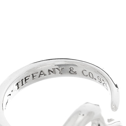 Tiffany Sterling Silver Elsa Peretti Open Heart Ring 48 4.5 5 of 5