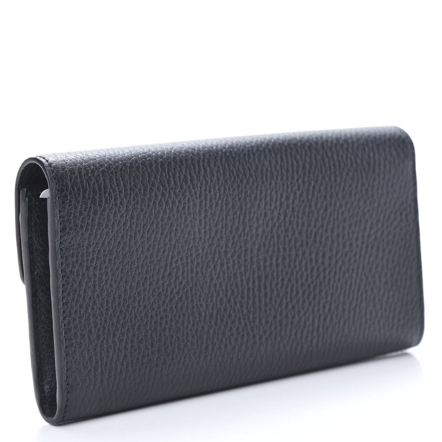 Dollar Calfskin Interlocking G Continental Wallet Black