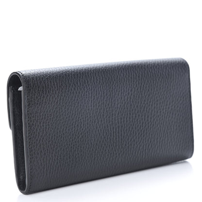 Gucci Dollar Calfskin Interlocking G Continental Wallet Black 3 of 8