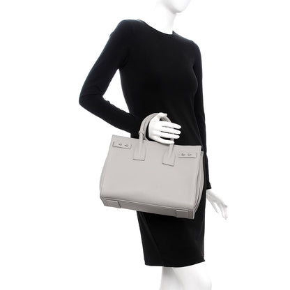 Saint Laurent Grained Calfskin Small Supple Sac De Jour Mouse Grey 3 of 7
