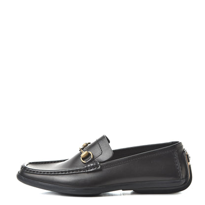 Gucci Calfskin Mens Horsebit Driver Loafers 8 Black 1 of 12
