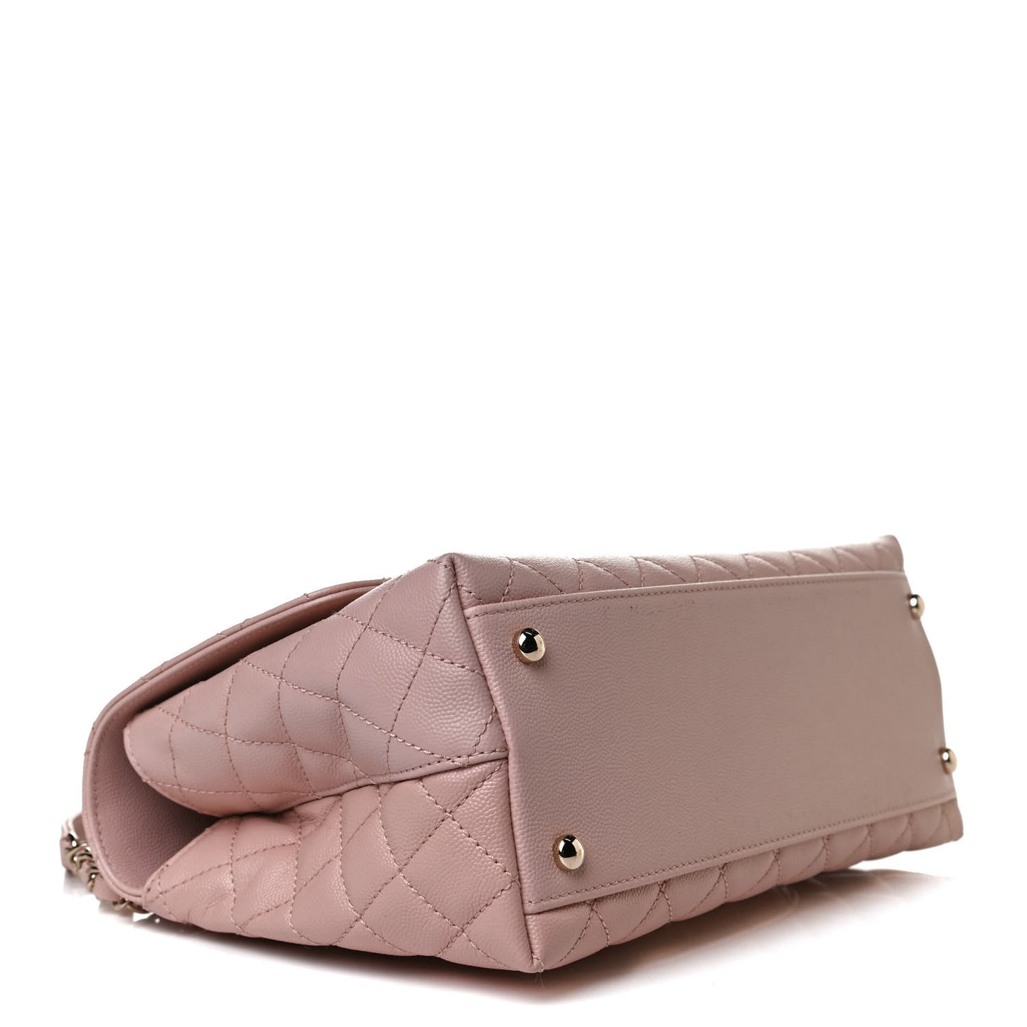 Caviar Quilted Small Coco Handle Flap Light Pink