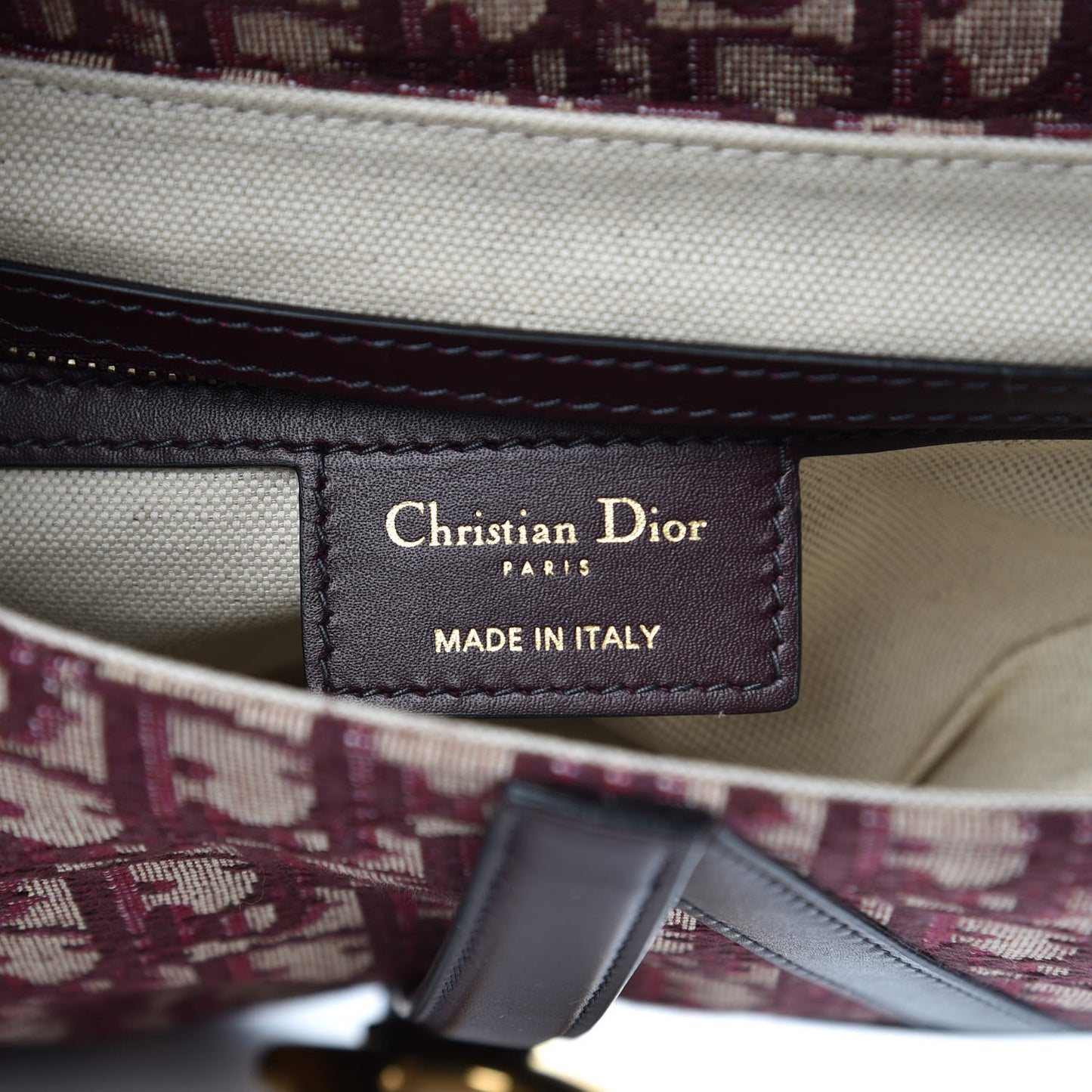 Oblique Saddle Bag Burgundy
