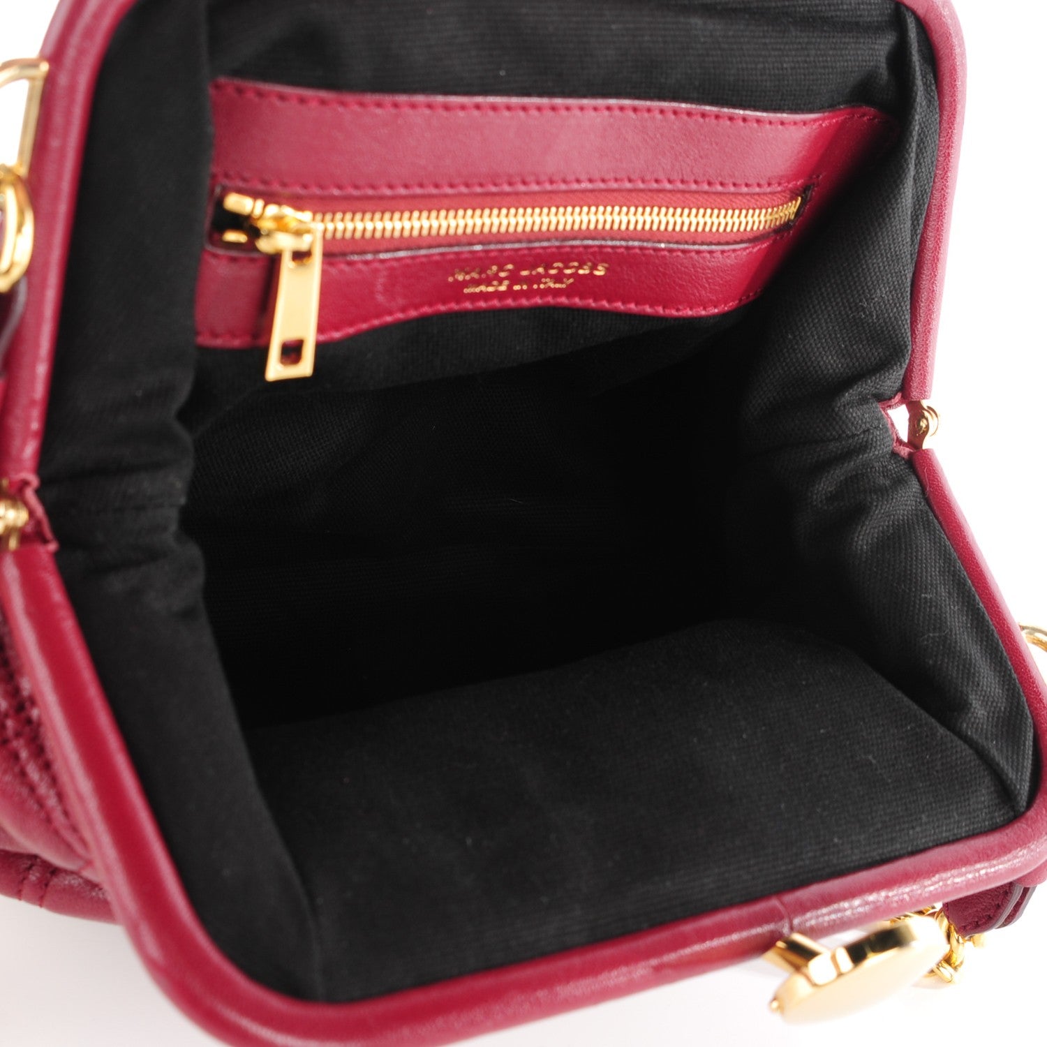 Marc Jacobs Lambskin Quilted Little Stam Bordeaux 8 of 8