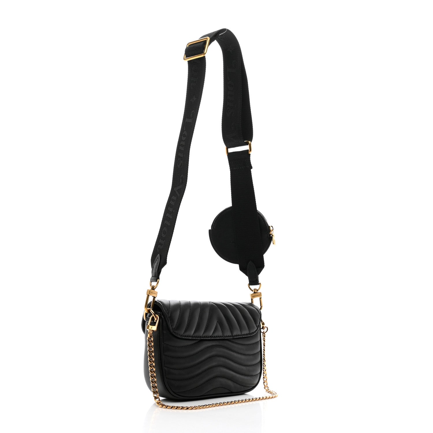 Louis Vuitton Calfskin New Wave Multi Pochette Black 3 of 11