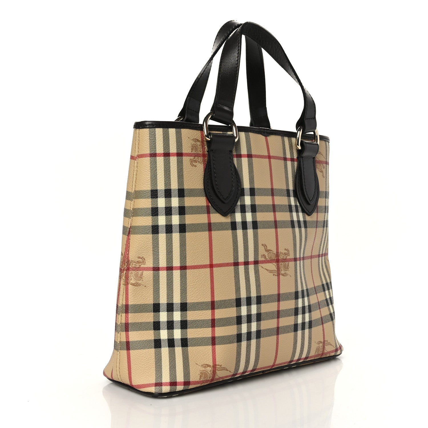 Burberry Haymarket Check Small Onslow Tote Chocolate 3 of 8
