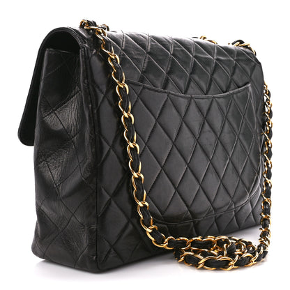 Chanel Lambskin Quilted Jumbo Single Flap Black 3 of 12