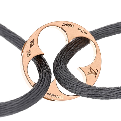 Louis Vuitton 18K Pink Gold Empreinte Adjustable Cord Bracelet Gray 3 of 4