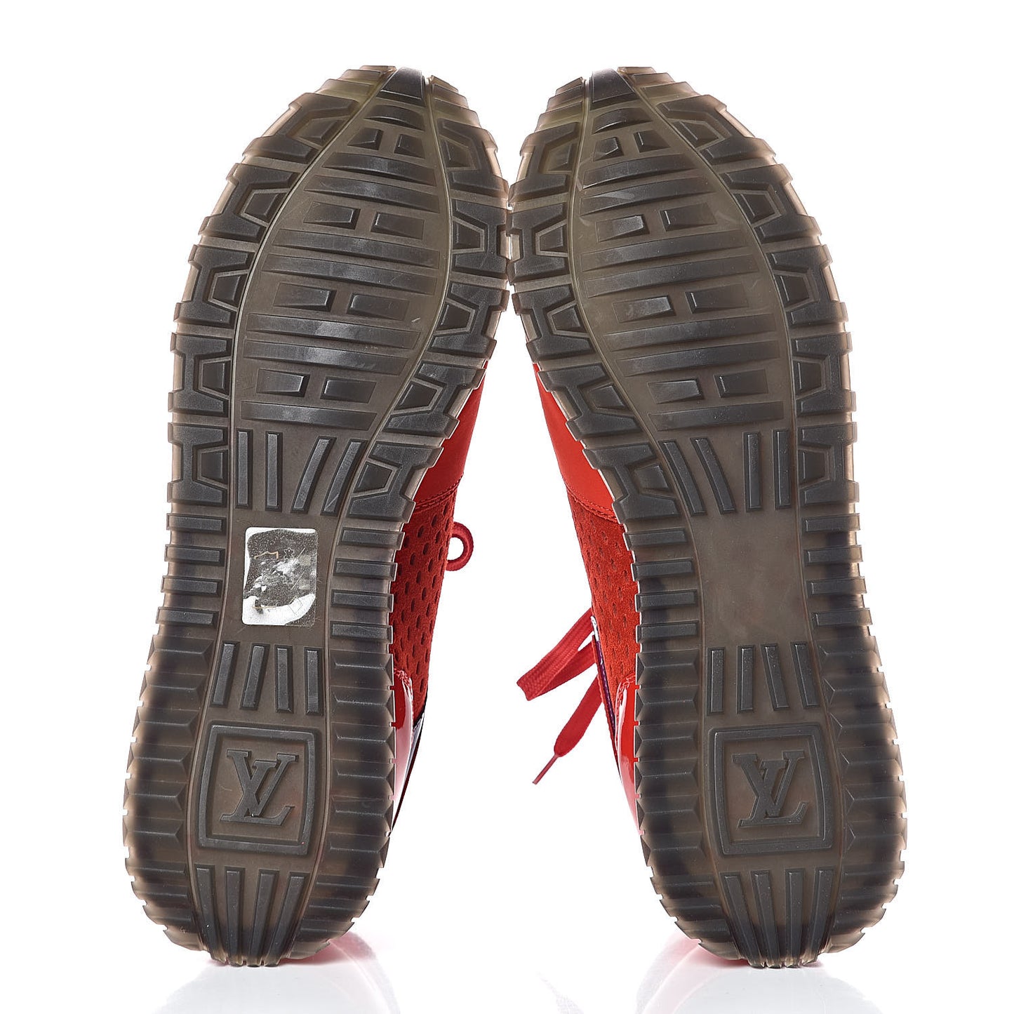 Nubuck Calfskin Perforated Run Away Sneakers 39 Rouge