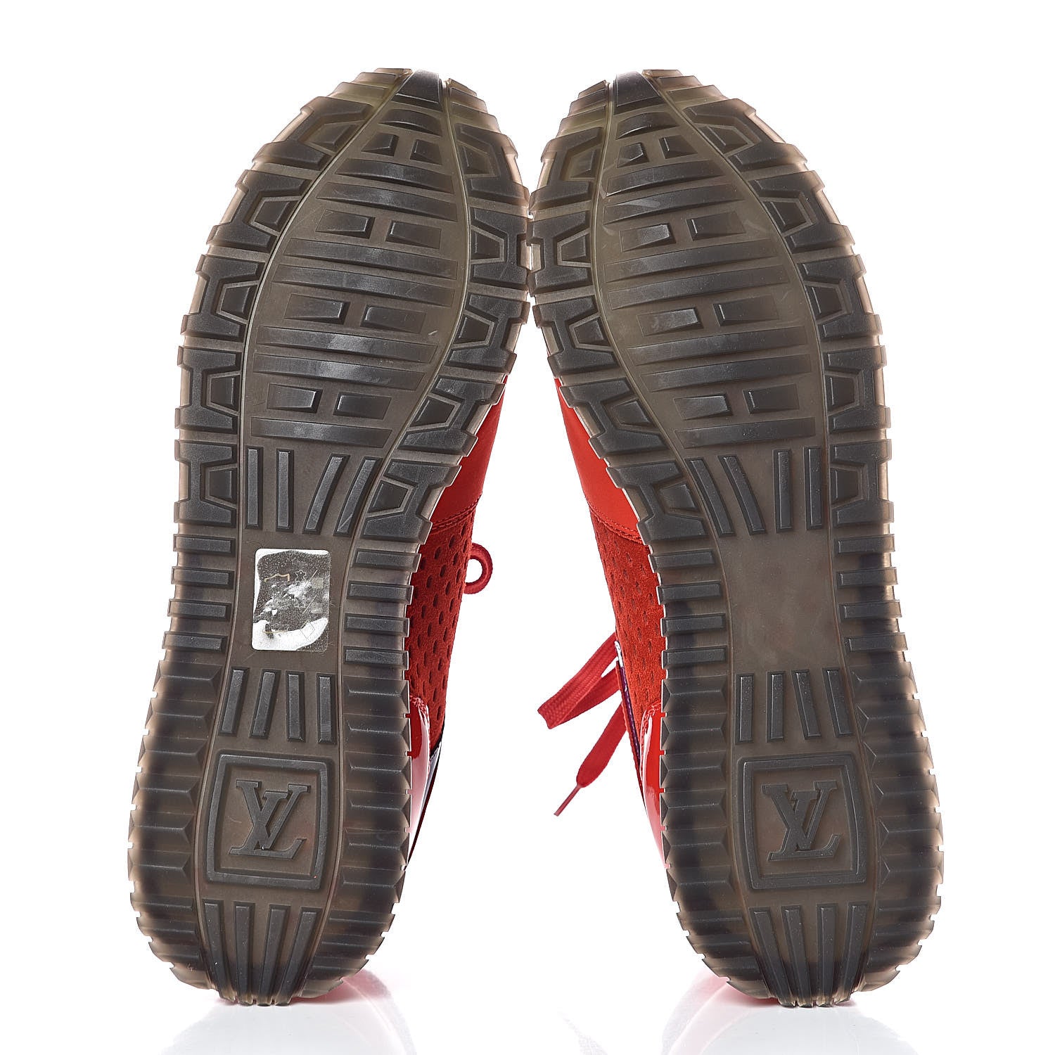 Louis Vuitton Nubuck Calfskin Perforated Run Away Sneakers 39 Rouge 5 of 8