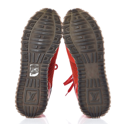 Louis Vuitton Nubuck Calfskin Perforated Run Away Sneakers 39 Rouge 5 of 8