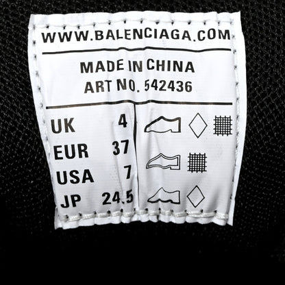 Balenciaga Mesh Nylon Metallic Fabric Womens Track Sneakers 37 Blue Green 7 of 9