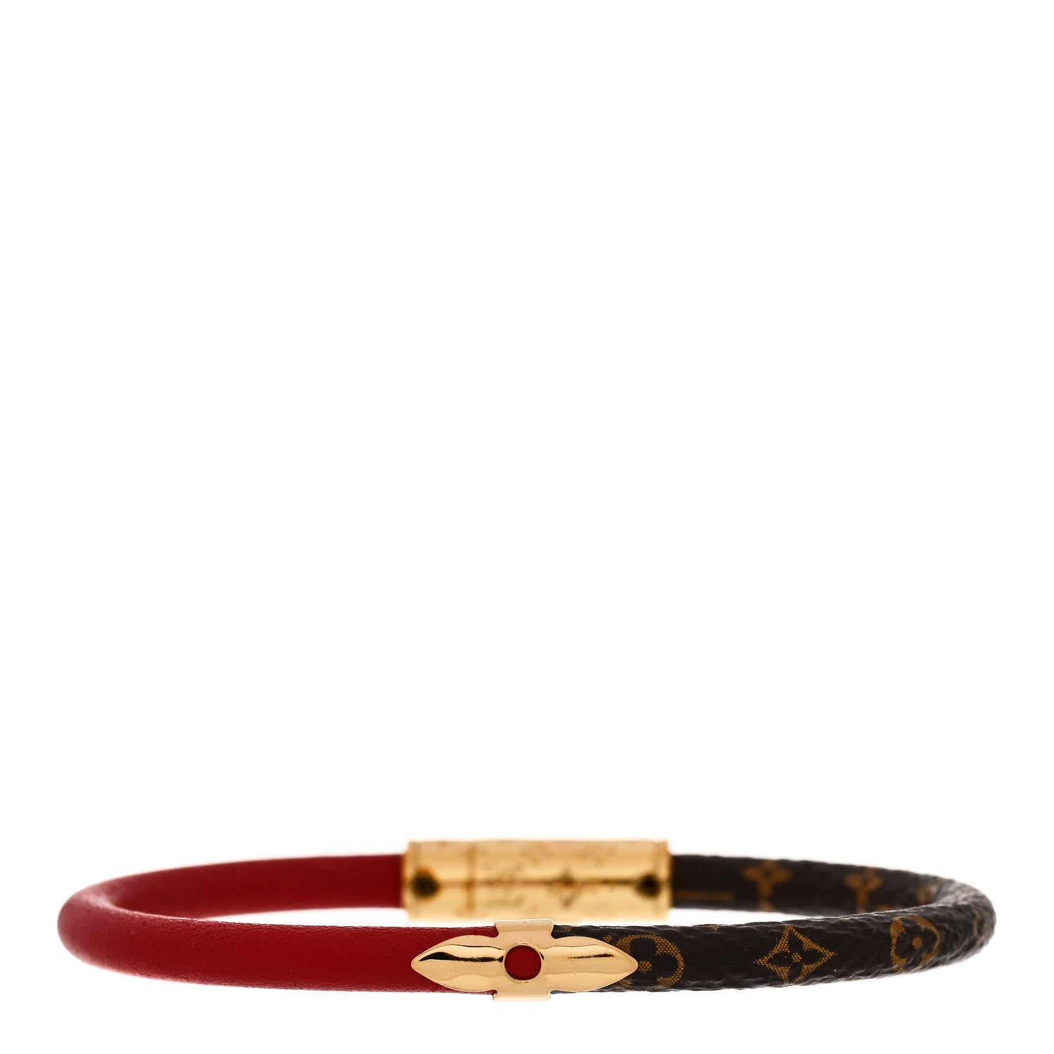 Louis Vuitton Monogram Daily Confidential Bracelet 19 Red 1 of 5