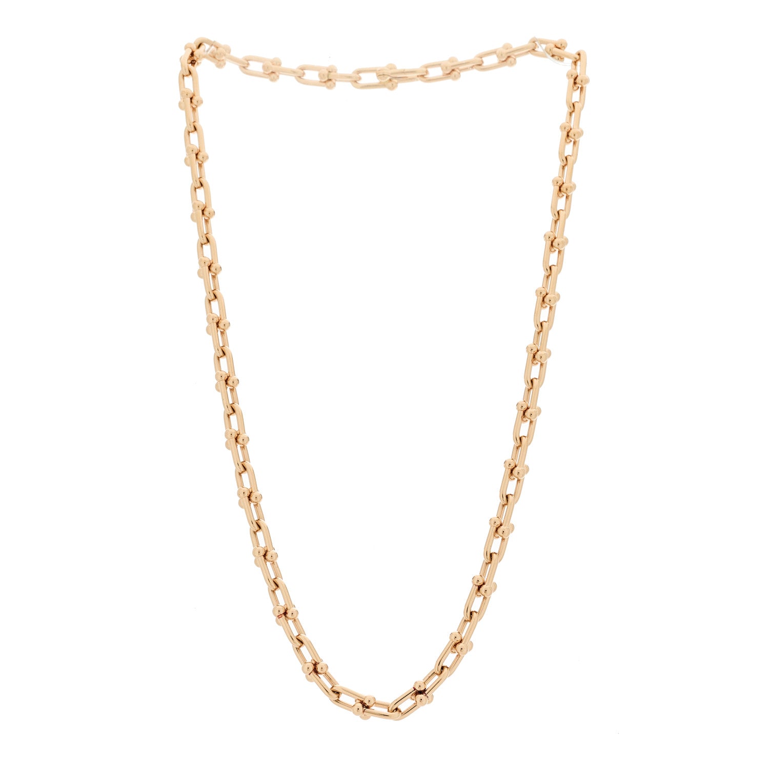 Tiffany 18K Rose Gold Small HardWear Link Necklace 3 of 5