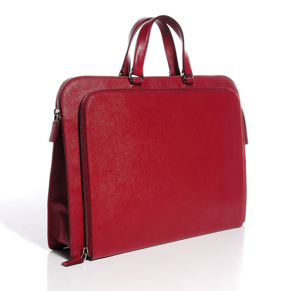 Prada Saffiano Travel Briefcase Rubino 3 of 11