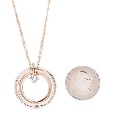 Damiani 18K Pink Gold Diamond Sophia Loren Pendant Necklace 4 of 7