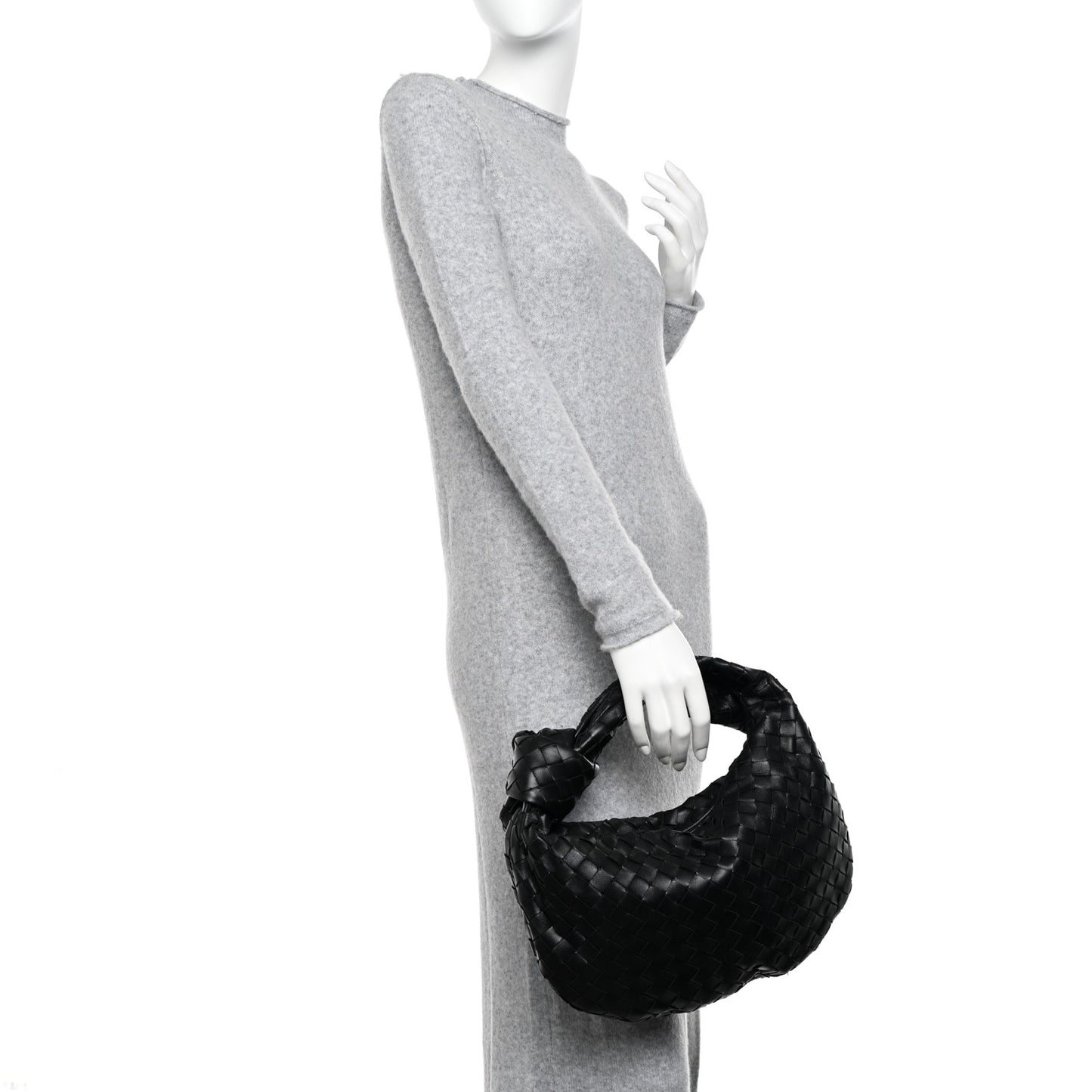 Nappa Intrecciato Teen Jodie Hobo Black
