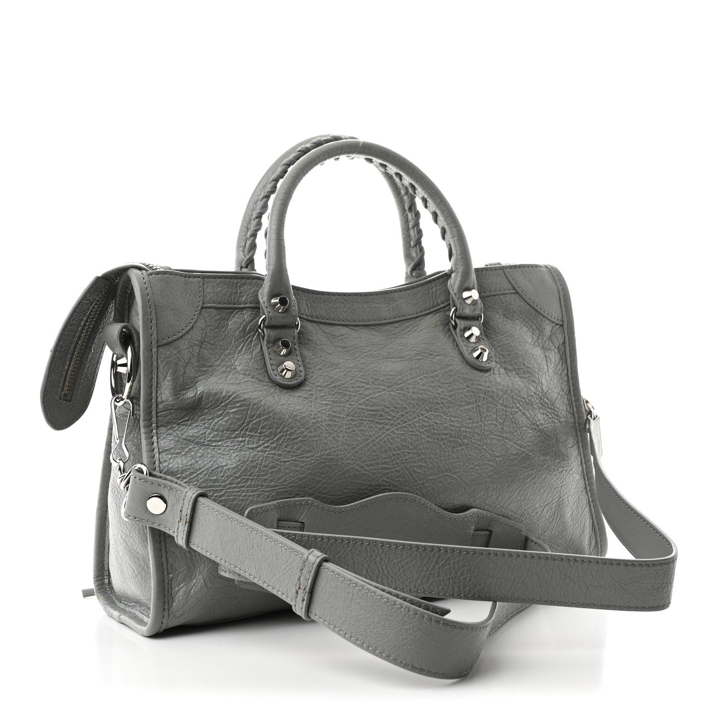 Agneau Classic Silver Hardware S City Gris Haussmannien