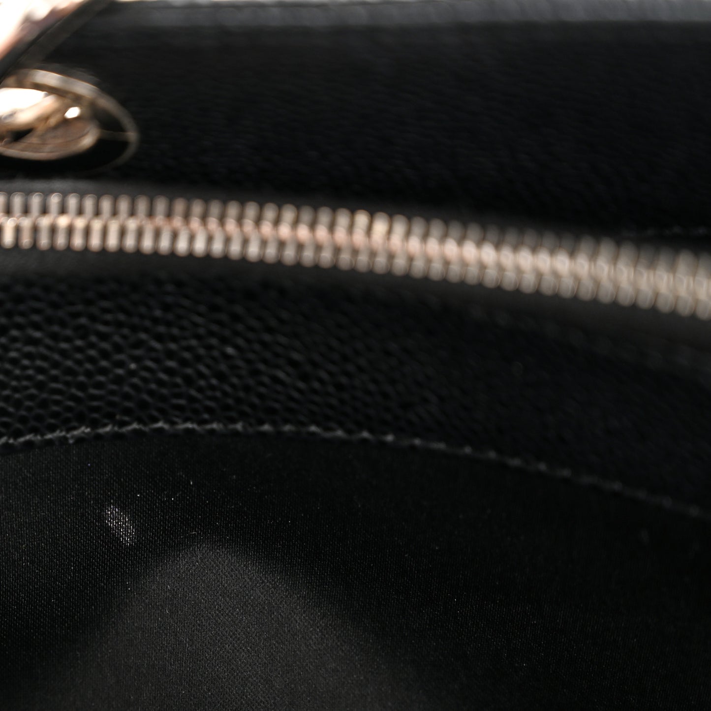Caviar Quilted Grand Shopping Tote GST Black