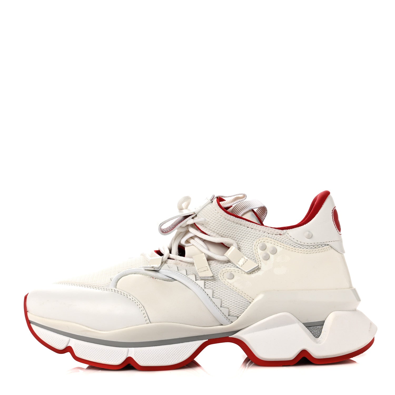 Christian Louboutin Calfskin Donna Red Runner Sneaker 43 White 1 of 7