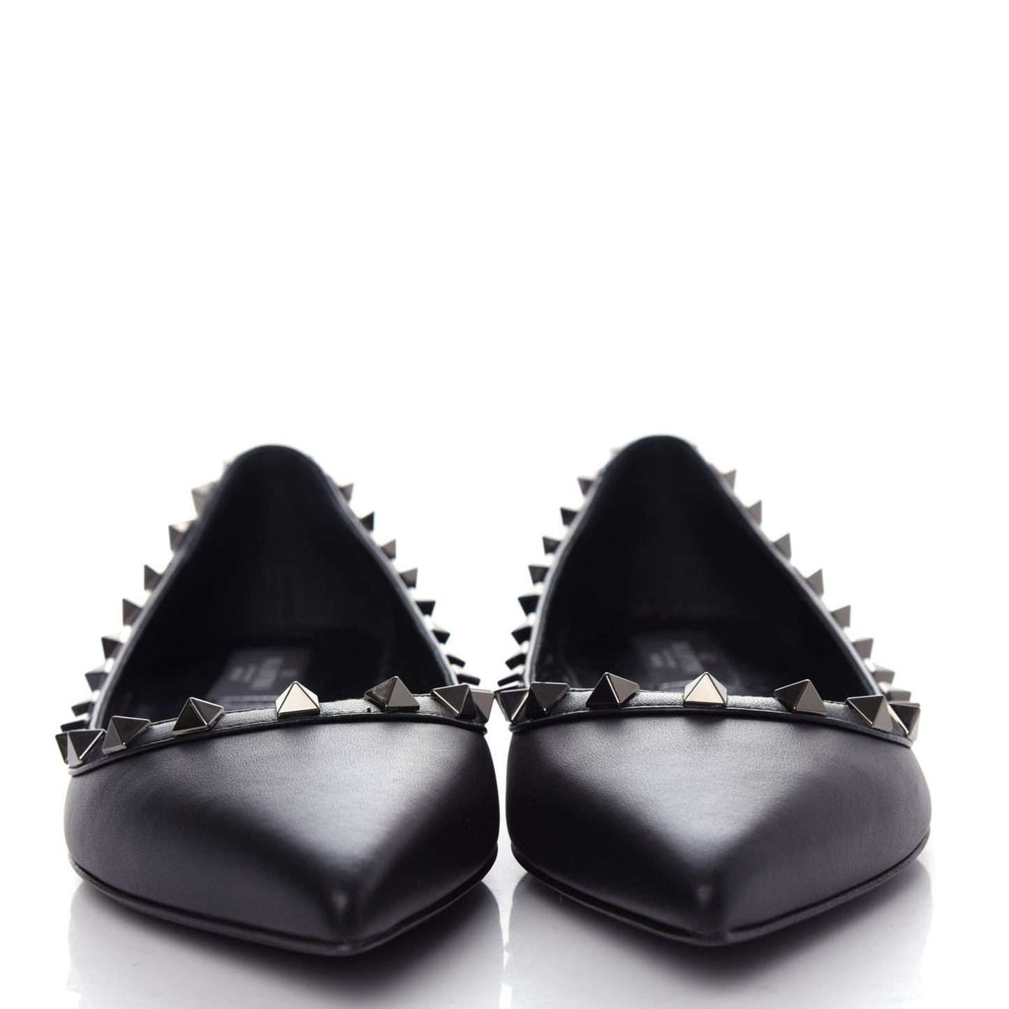 Nappa Rockstud Ballerina Flats 37 Black